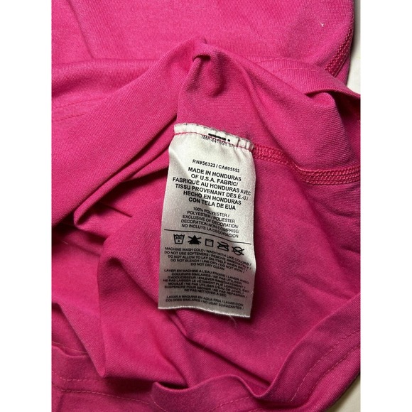 NIKE Neon Pink Dri Fit V Neck Regular Fit Activewear T Shirt Top Womens Size S - Picture 5 of 5